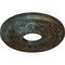 Ekena Millwork Nadia Ceiling Medallion (Canopies up to 4 7/8"), 12 1/8"OD x 3 5/8"ID x 7/8"P, Bronze Blue Patina CM12NABBS - alternate 2